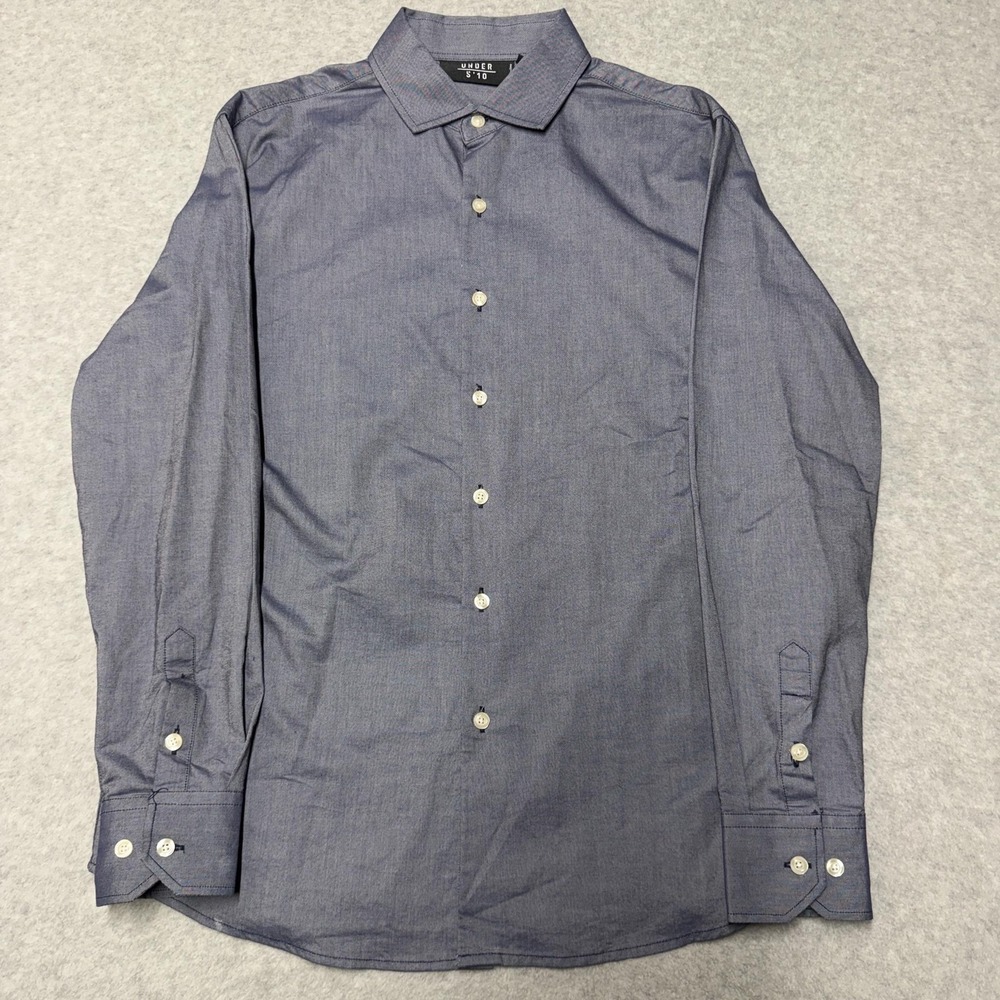 Under 5'10 Shirt Mens Medium Blue Chambray Button Up Long Sleeve Casual